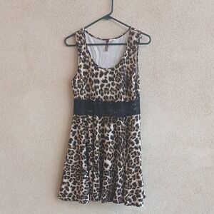 Sweet Romeo Black and Brown Sleeveless Sundress